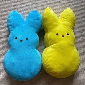 Peeps Stuffed Animal Peeps Bunny Set Peeps Blue and Yellow Bunny Plush Set Large